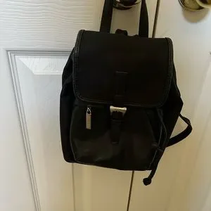 Peruzzi | Bags | Peruzzi Black Leather Backpack | Poshmark display picture 1